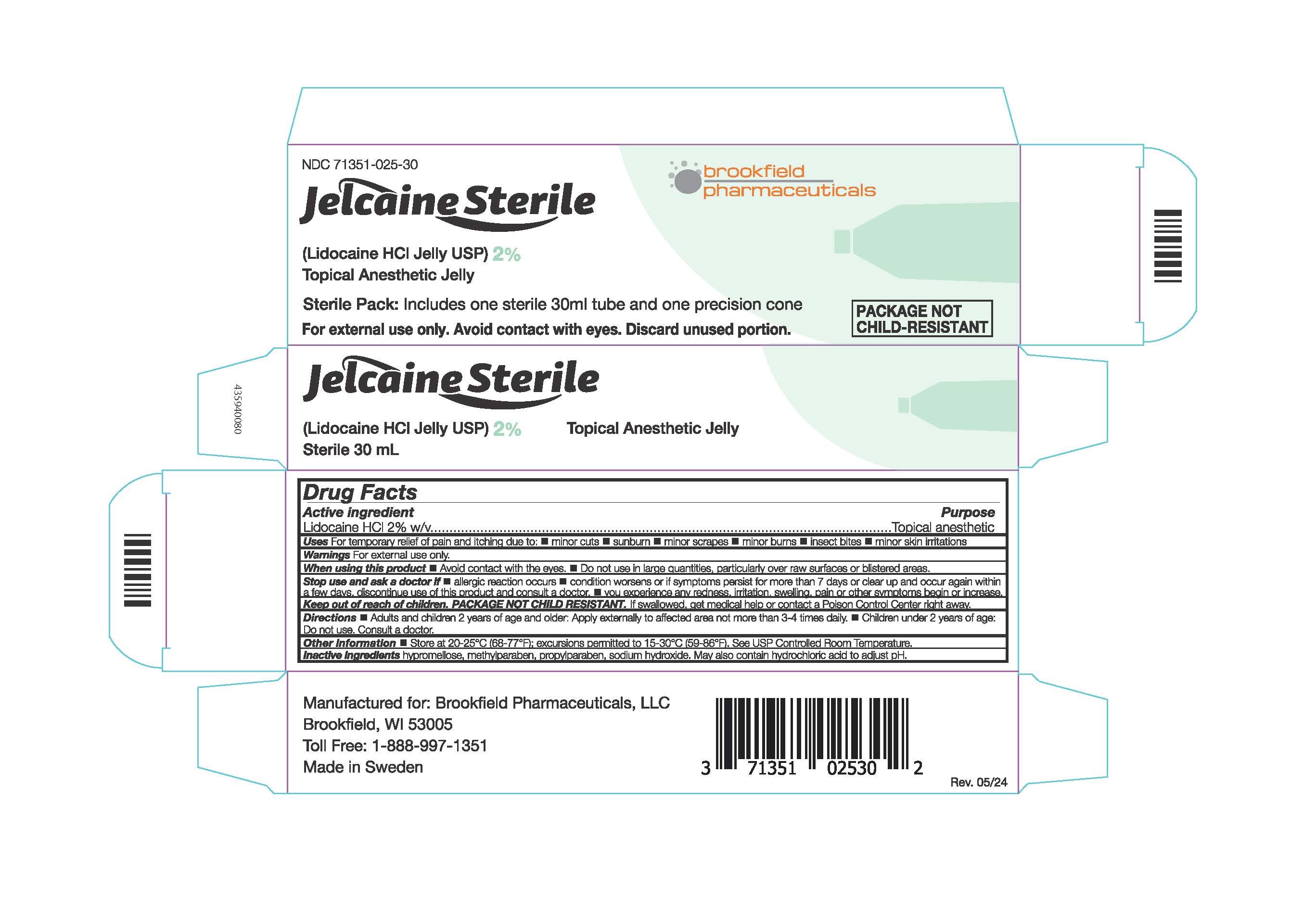 Jelcaine Sterile (Lidocaine HCl Jelly USP (2%)