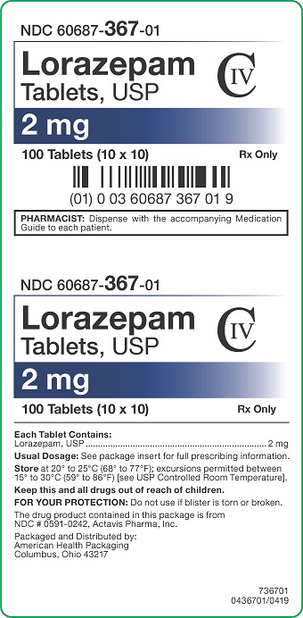 2 mg Lorazepam Tablets Carton