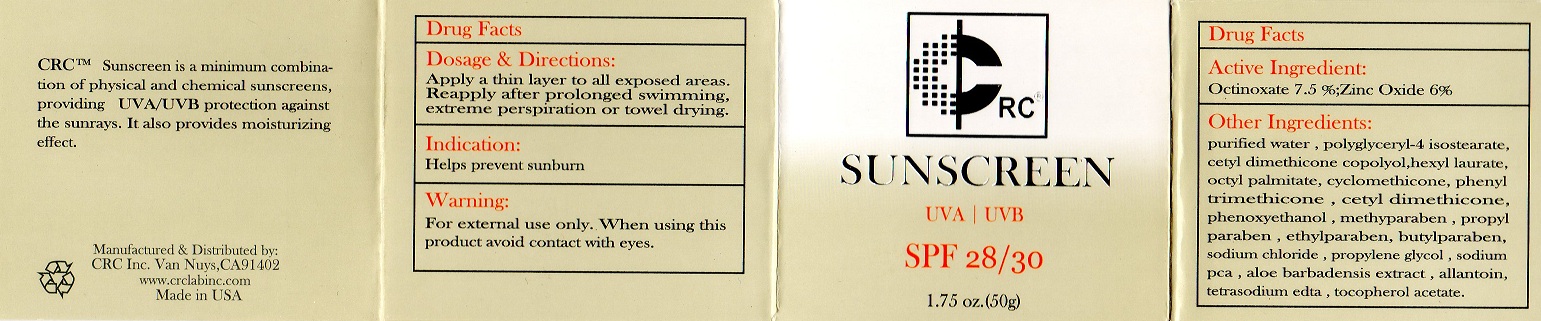 Sunscreen SPF 28-30 Box