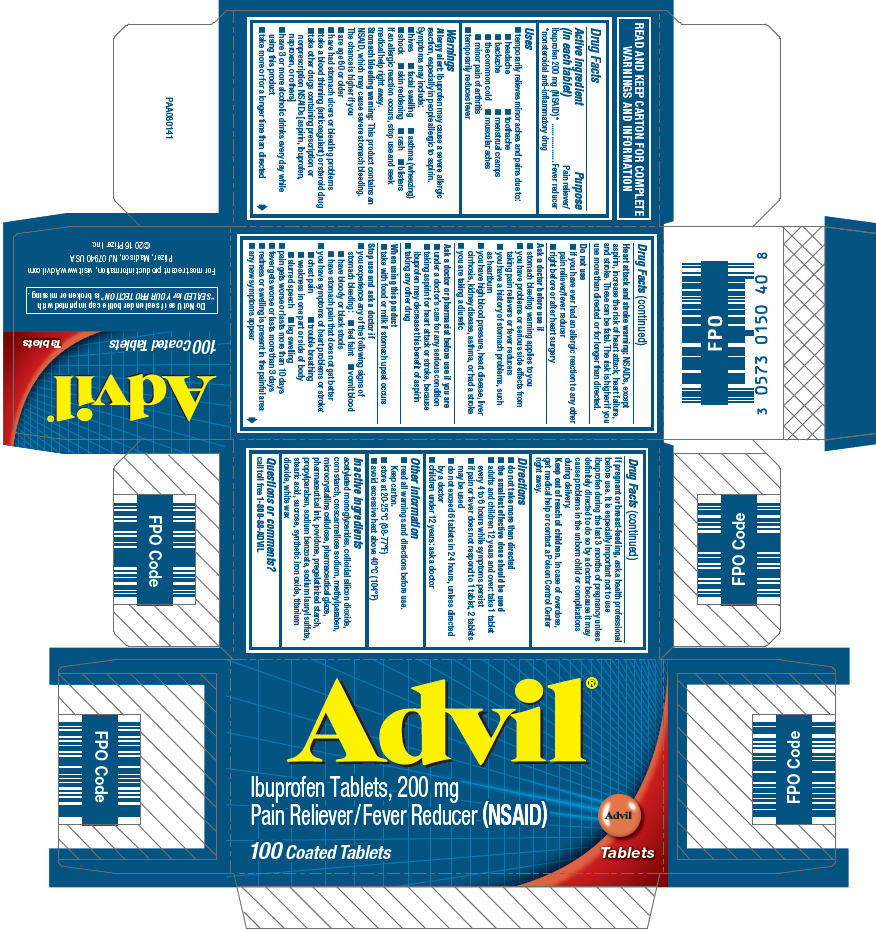 PRINCIPAL DISPLAY PANEL - 100 Count 200 mg Tablet Bottle Carton