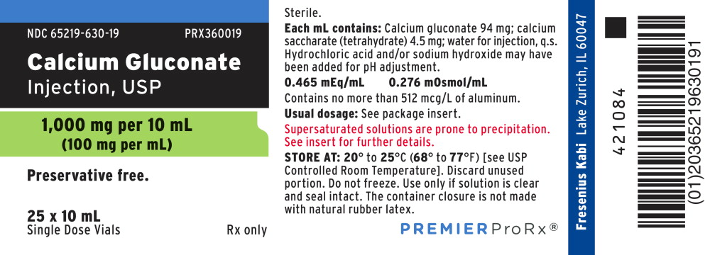 PACKAGE LABEL - PRINCIPAL DISPLAY PANEL - Calcium Gluconate 10 mL
