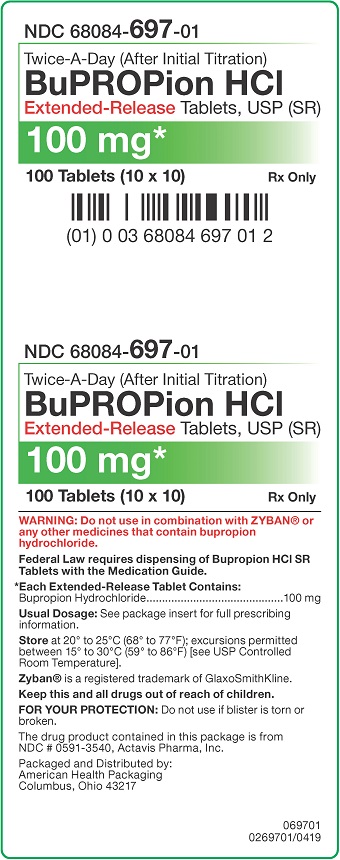 100 mg Bupropion HCl ER SR Tablets Carton