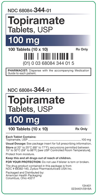 100 mg Topiramate Tablets Carton