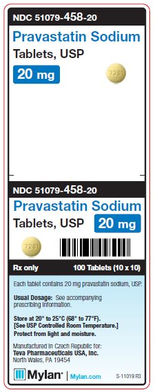 Pravastatin Sodium 20 mg Tablets Unit Carton Label