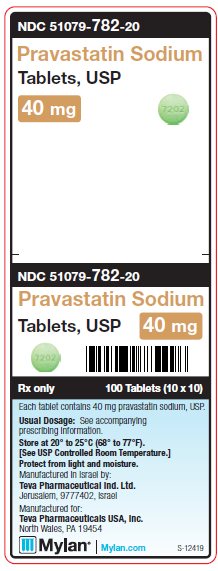 Pravastatin Sodium 40 mg Tablets Unit Carton