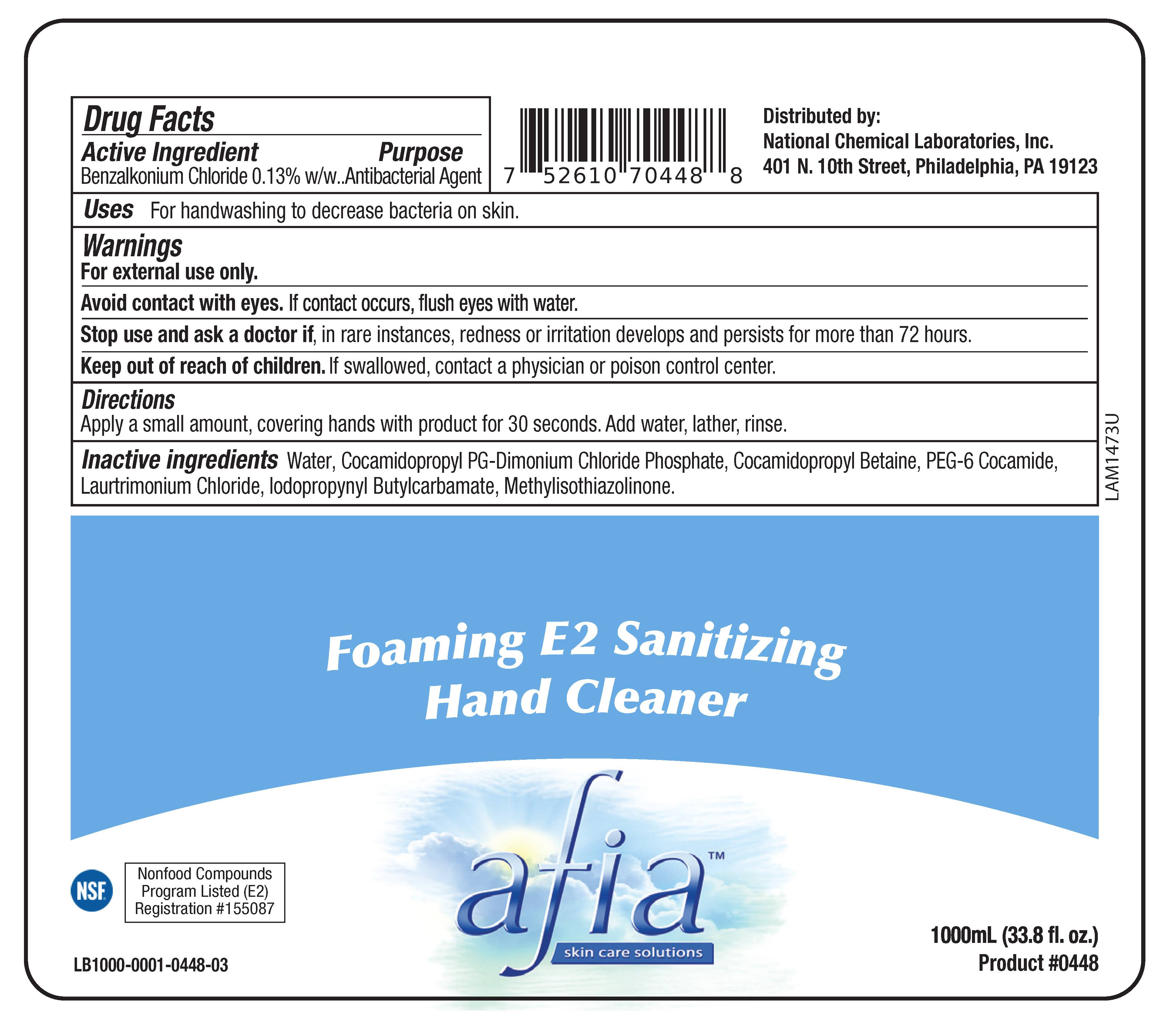 AFIA FM E2 Sanitizing Hand Cleaner