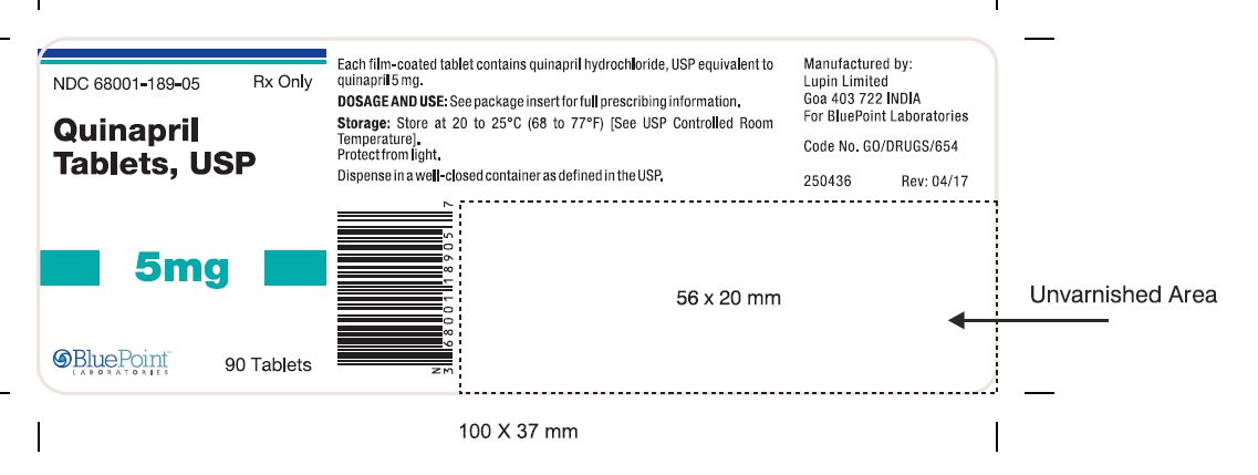 Quinapril Tablets 5mg 90 Tablets Rev 04-17