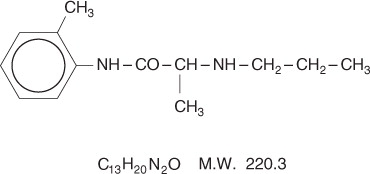 Prilocaine structure