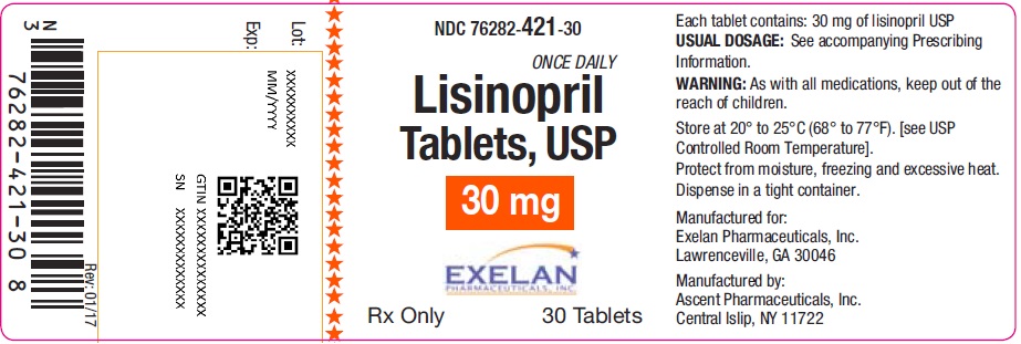 Lisinopril Tablets 30mg 30 Tablets
