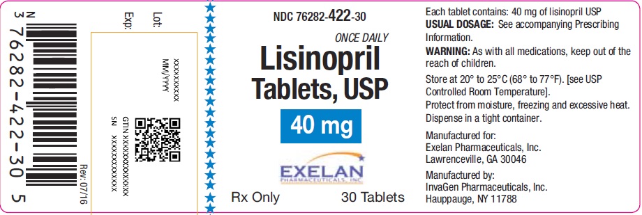 Lisinopril Tablets 40mg 30 Tablets