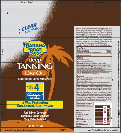 PRINCIPAL DISPLAY PANEL
Banana Boat Deep Tanning Dry Oil SPF 4