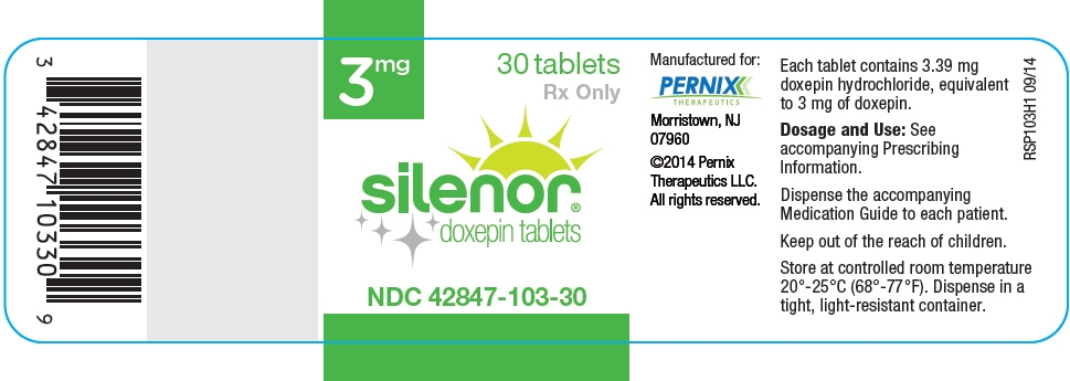 Silenor Doxepin Hydrochloride Tablet
