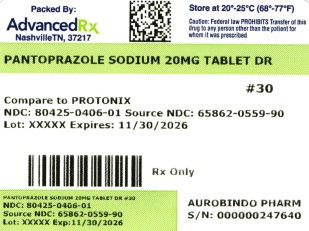 Pantoprazole Sodium 20mg DR #30