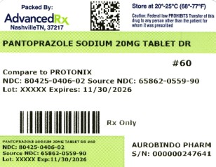 Pantoprazole Sodium 20mg DR #60
