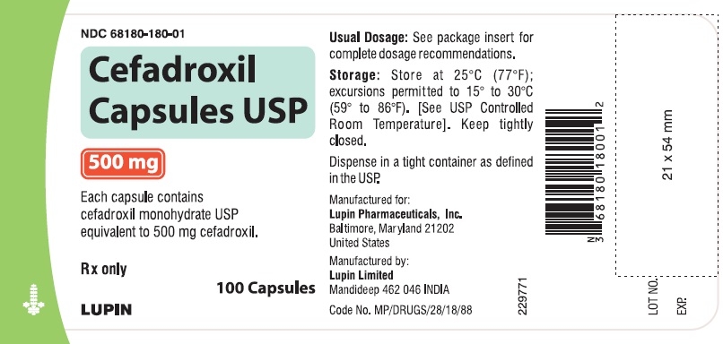 Cefadroxil Capsules USP, 500 mg-100s Pack