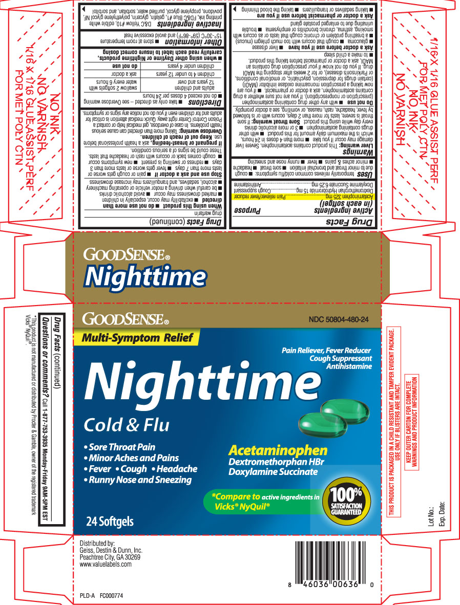 Goodsense nighttime cold and flu softgels