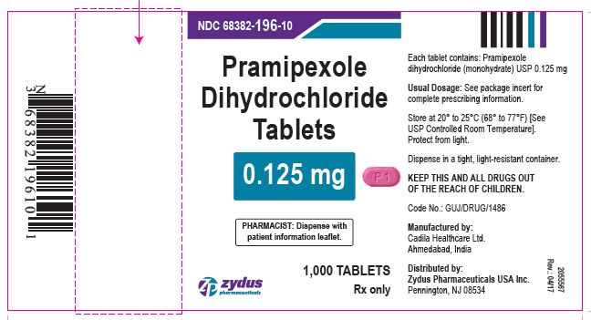 Pramipexole Dihydrochloride Tablets, 0.125 mg