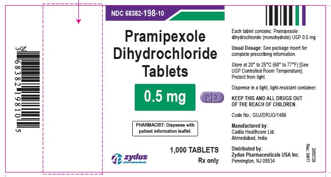 Pramipexole Dihydrochloride Tablets , 0.5 mg