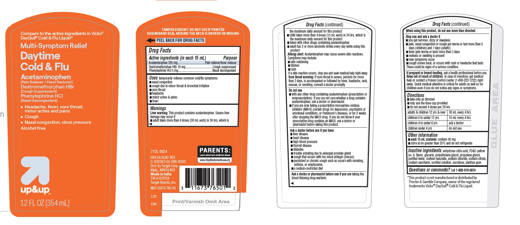 772L-Daytime cold and flu-12oz-label