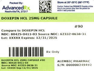 Doxepin HCL 25mg #90