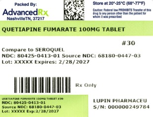 Quetiapine Fumarate 100mg #30