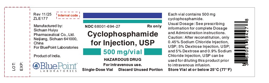 Vial Label- Cyclophosphamide for Injection, USP 500MG/VIAL