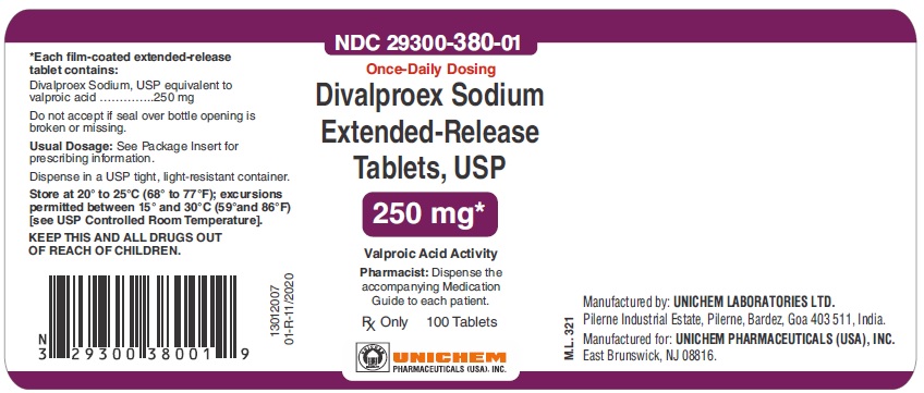 Divalproex Sodium Extended-Release Tablets USP, 250 mg - 100T