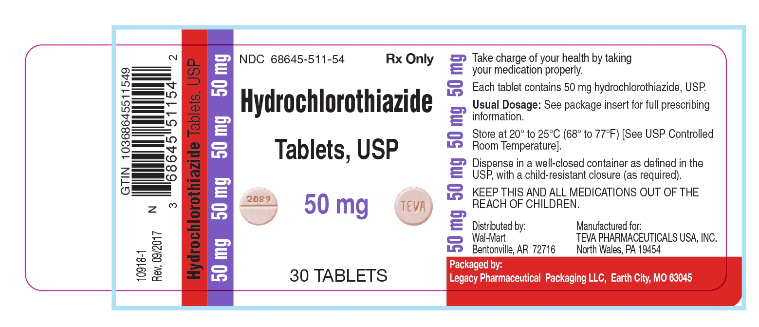 Hydrochlorothiazide Tablets, USP 50 mg