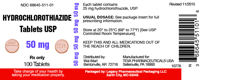 Hydrochlorothiazide Tablets USP 50mg 100ct