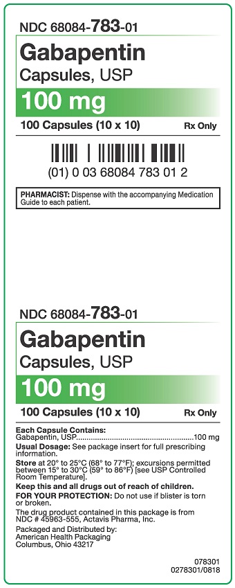 100 mg Gabapentin Capsules Carton