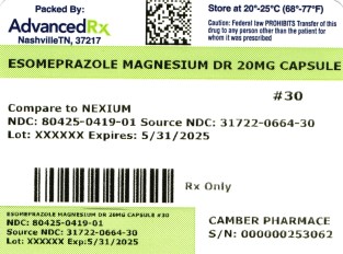 Esomeprazole Magnesium DR 20mg #30