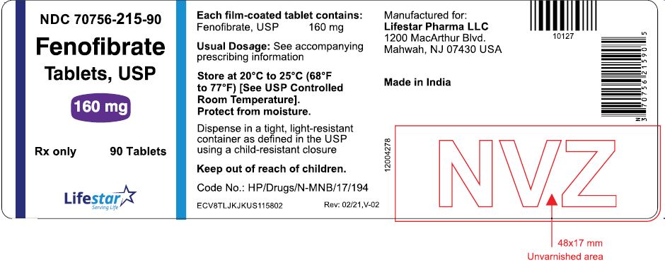 Fenofibrate Tablets 160 mg Bottle Label
