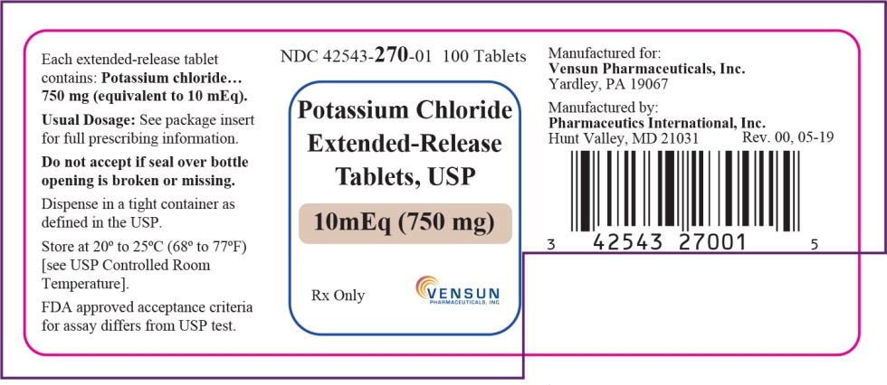 Principal Display Panel - Potassium Chloride Extended-Release Tablets, USP Label
