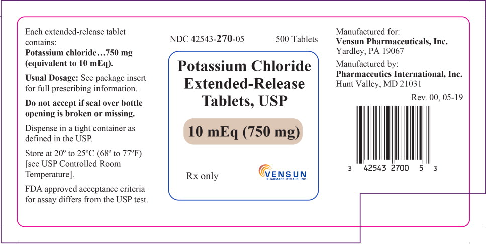 Principal Display Panel - Potassium Chloride Extended-Release Tablets, USP Label
