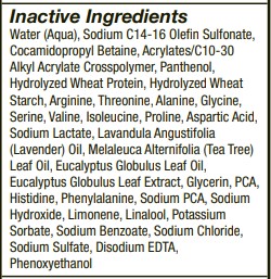 Inactive ingredients 