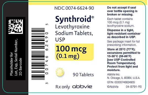 label-synthroid-100mcg-90ct-tablets