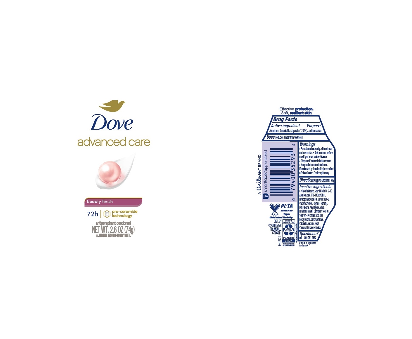 Dove Beauty Finish AP Deo IS