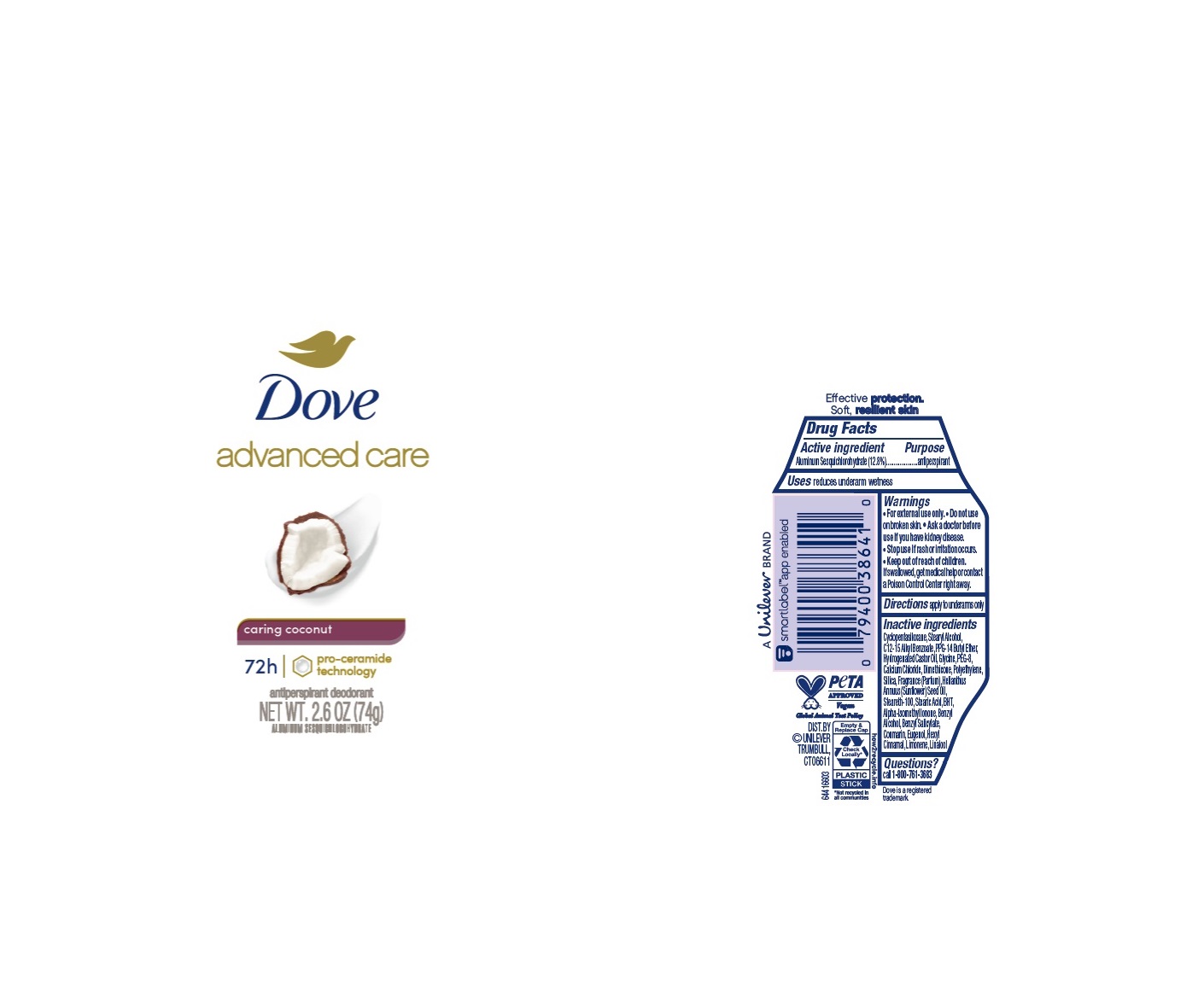 Dove Caring Coconut AP Deo IS