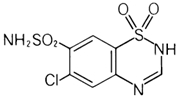 Chlorothiazide Structural Formula