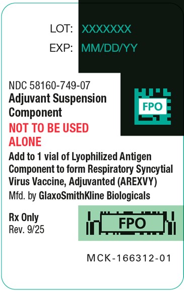 Arexvy adjuvant syringe label