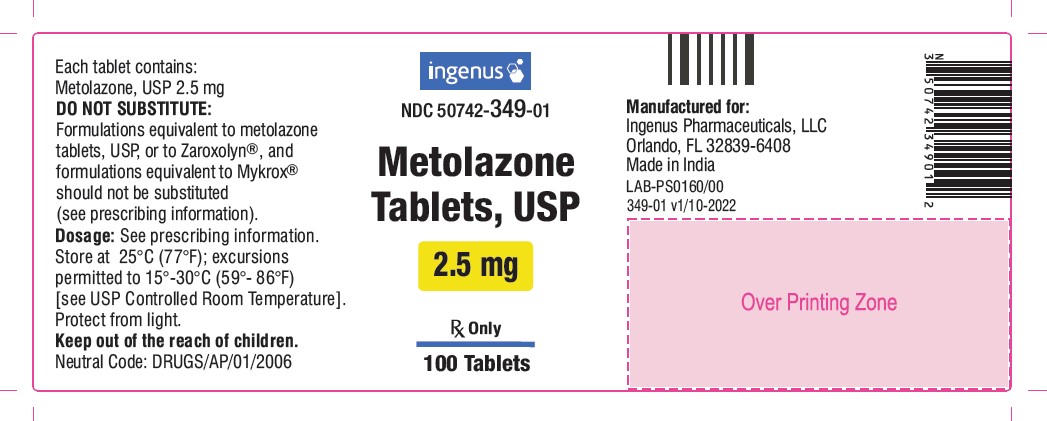 Metolazone Tablets - 2.5 mg -100's
