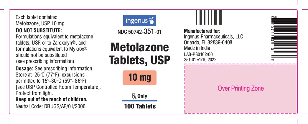Metolazone Tablets - 2.5 mg -100's