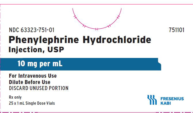 PACKAGE LABEL- PRINCIPAL DISPLAY – Phenylephrine 1 mL Vial Carton Label
