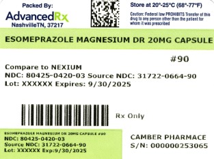 Esomeprazole Magnesium Dr 20mg #90