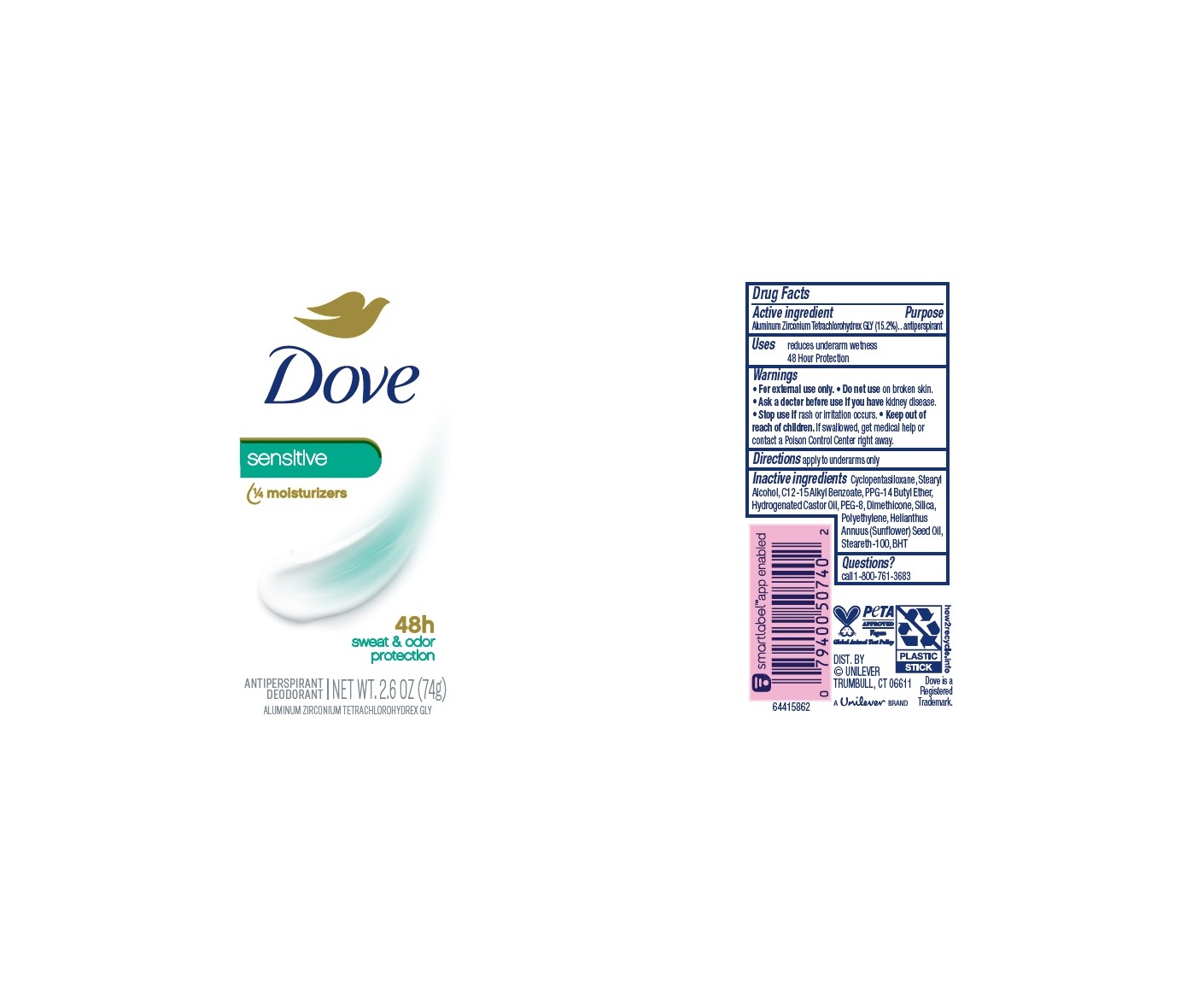 Dove Sensitive AP Deo IS