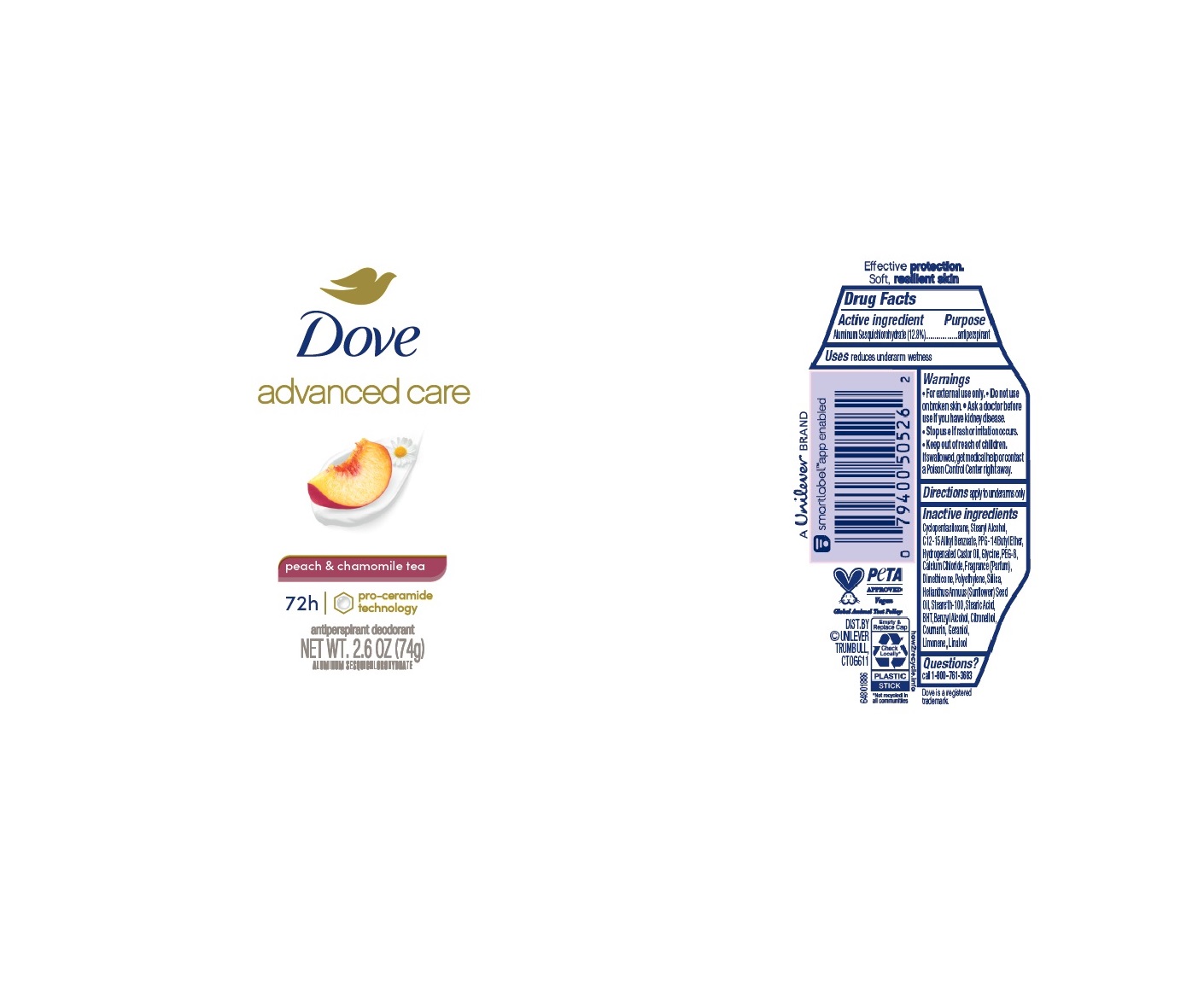 Dove Peach Chamomile AP Deo IS