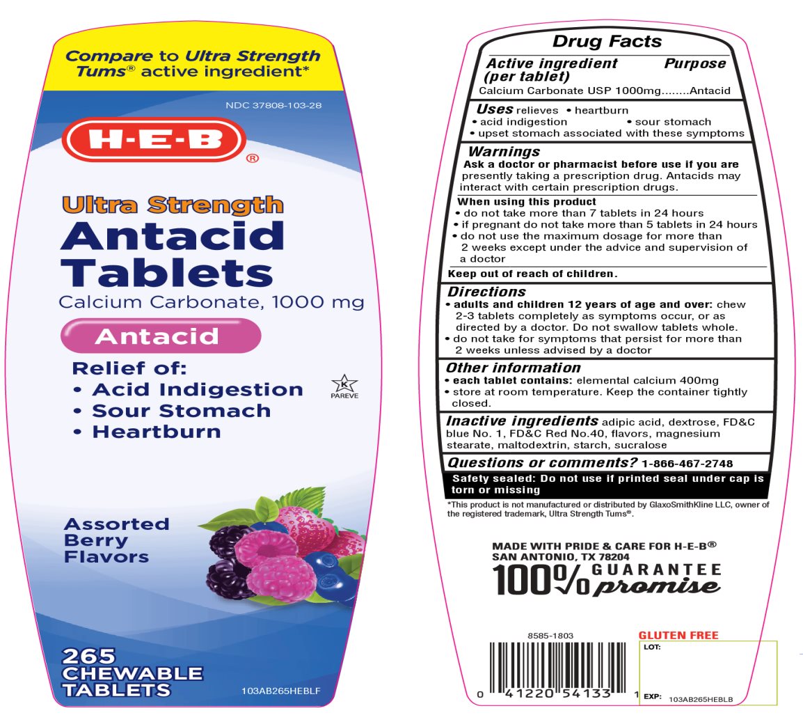 HEB Ultra Strength Antacid Tablets Calcium Carbonate
