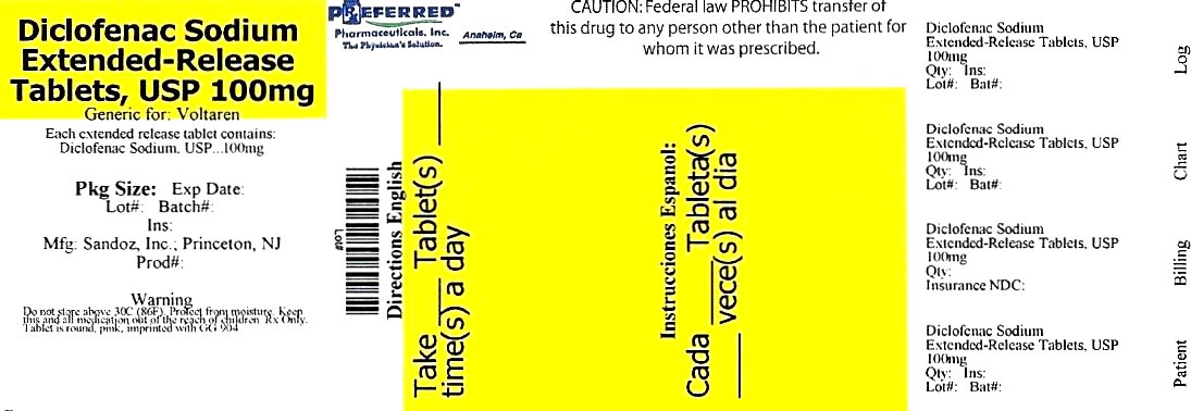 Diclofenac Sodium Extended-Release Tablets, USP 100mg