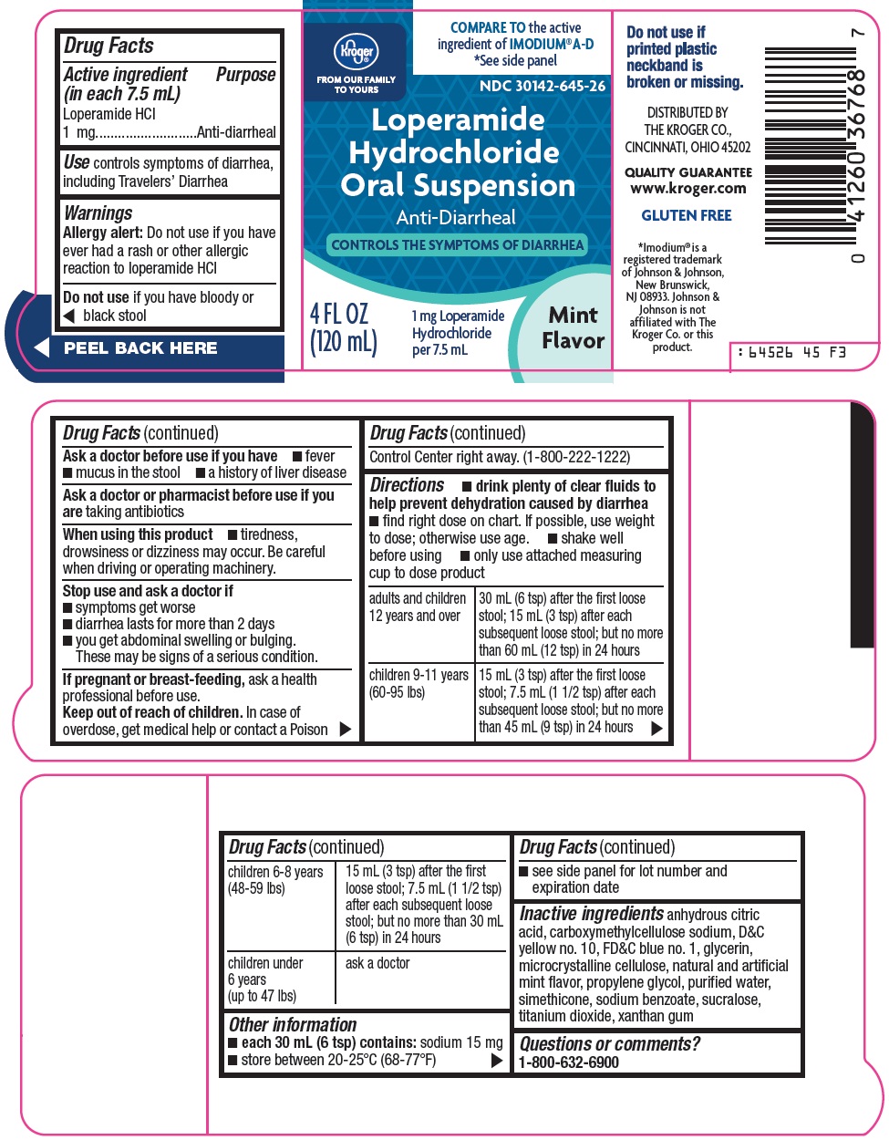 Kroger Loperamide Hydrochloride Oral Suspension