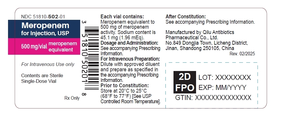 PRINCIPAL DISPLAY PANEL - 500 mg Vial Label